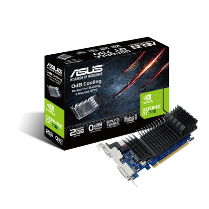 Tarjeta de Video Asus Silent GeForce GT730 2GB Low Profile GDDR5 PCIe 2.0 1xHDMI 1xDVI-D 1xDP