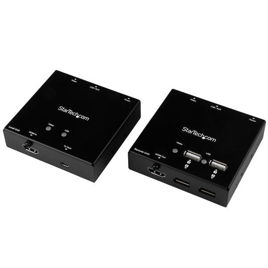 StarTech.com ST121USBHD extensor de audio/video Transmisor y receptor AV Negro