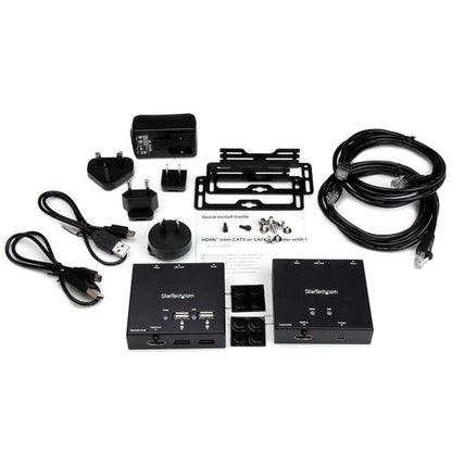 StarTech.com ST121USBHD extensor de audio/video Transmisor y receptor AV Negro