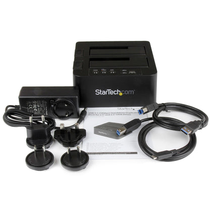 StarTech.com SDOCK2U313R duplicador de datos o soporte Duplicador de discos duros Negro 2 copias