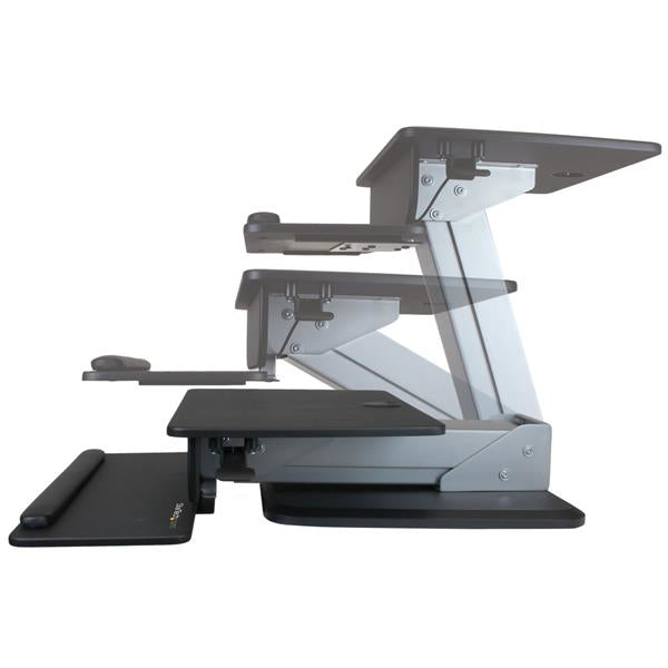 StarTech.com ARMSTS mueble o soporte para dispositivos multimedia Negro, Plata Panel plano Soporte multimedia