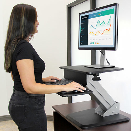 StarTech.com ARMSTS mueble o soporte para dispositivos multimedia Negro, Plata Panel plano Soporte multimedia