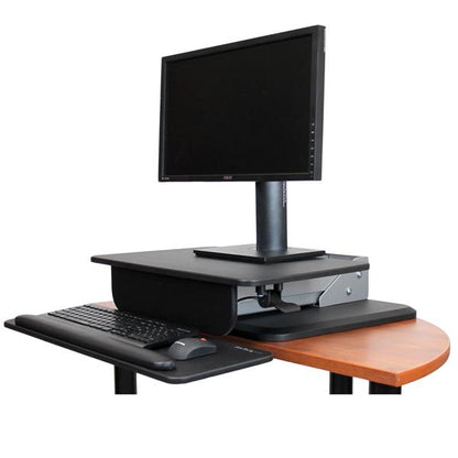 StarTech.com ARMSTS mueble o soporte para dispositivos multimedia Negro, Plata Panel plano Soporte multimedia
