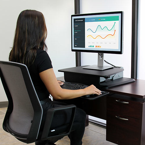 StarTech.com ARMSTS mueble o soporte para dispositivos multimedia Negro, Plata Panel plano Soporte multimedia