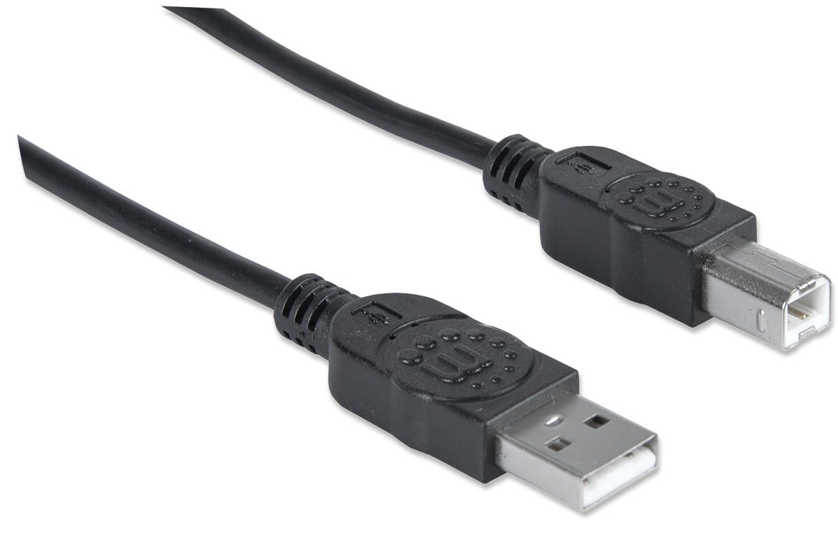 Cable Manhattan USB B Alta Velocidad 2.0 A-B3m Color Negro