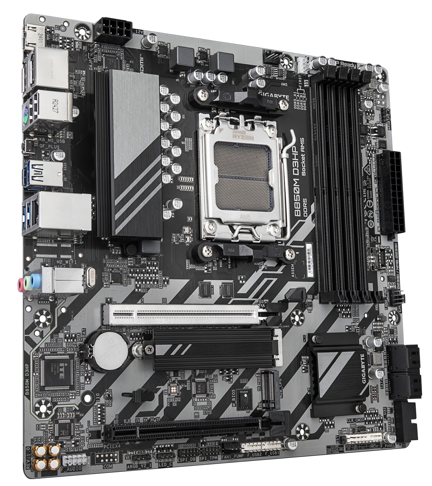 Tarjeta Madre Gigabyte B850M D3HP Micro-ATX AM5 256GB 4xDDR5 HDMI/DP