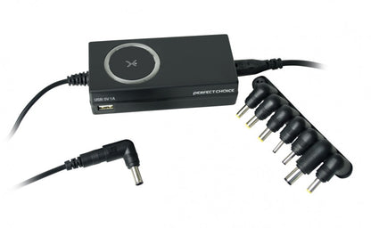 Perfect Choice PC-240747 adaptador e inversor de corriente Interior 65 W Negro