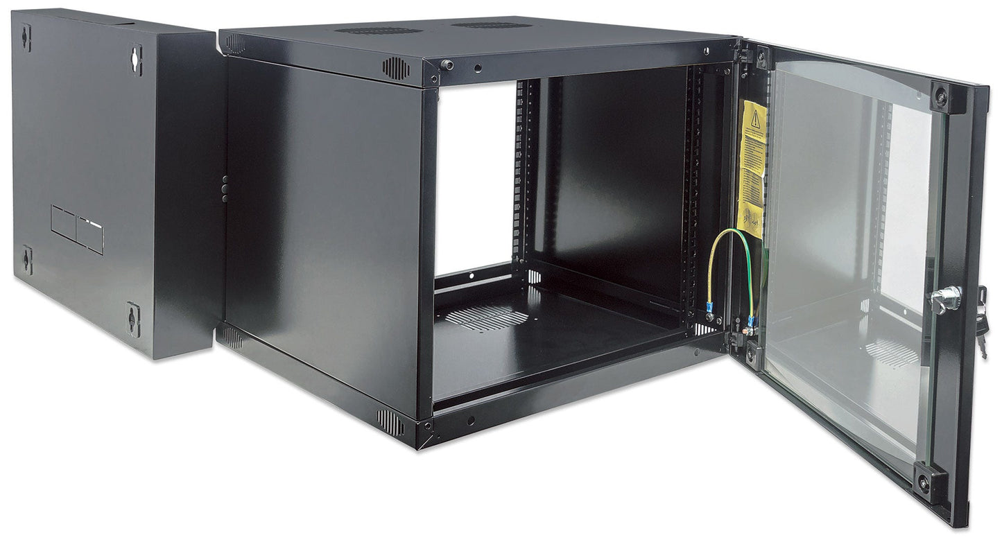 Intellinet 713849 armario rack 9U Bastidor de pared Negro