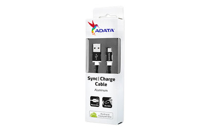 Cable Adata Tejido Usb-v8 100cm Color Negro