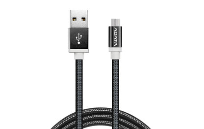 Cable Adata Tejido Usb-v8 100cm Color Negro
