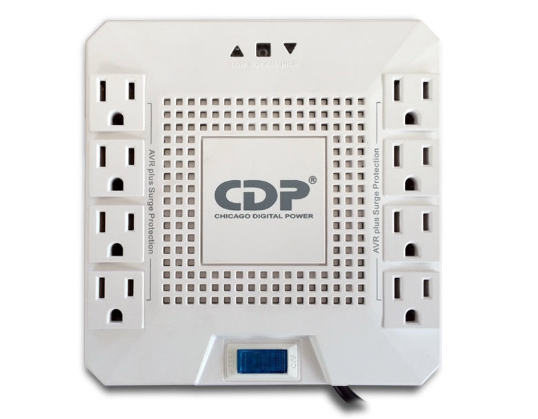 Regulador de Voltaje CDP 1800VA/1000W 8 Contactos