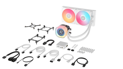 Enfriamiento Líquido Corsair iCUE LINK TITAN 240 RX LCD 240mm 1851 1700 AM4 AM5 Blanco