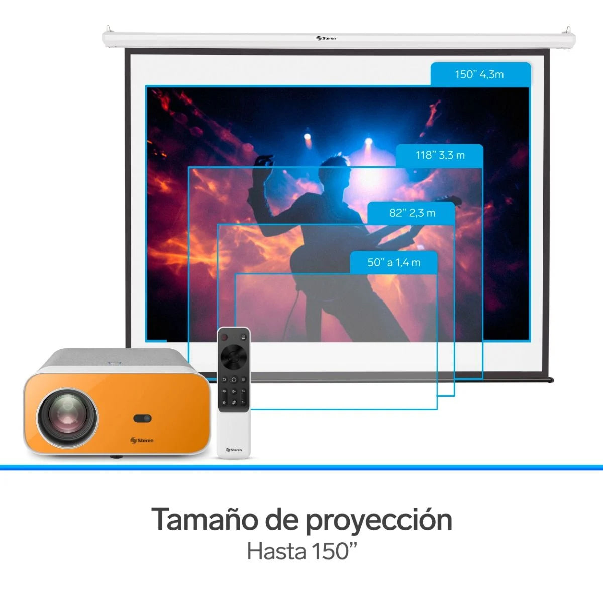Proyector Multimedia STEREN FULL HD 300 LM ANSI WIFI
