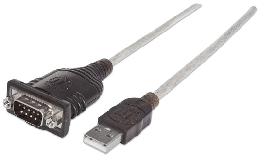 Convertidor USB Manhattan a Serial DB9 0.4m Chip FTDI FT232
