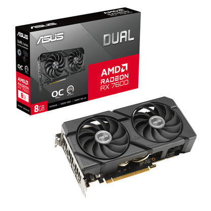 Tarjeta de Video ASUS AMD Radeon RX 7600 EVO OC 8GB 128-bit GDDR6 PCI Express 4.0