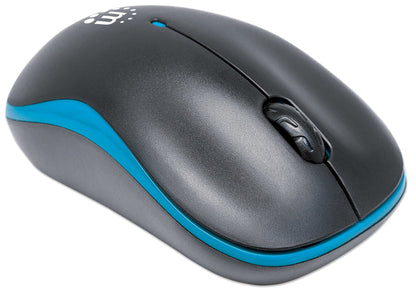 Mouse Manhattan Success Inalámbrico Óptico 1000 dpi Color Negro-Azul