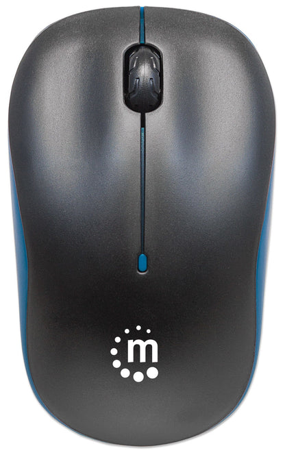 Mouse Manhattan Success Inalámbrico Óptico 1000 dpi Color Negro-Azul