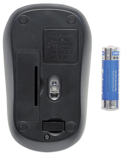 Mouse Manhattan Success Inalámbrico Óptico 1000 dpi Color Negro-Azul