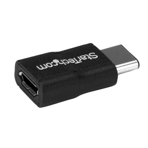 StarTech.com USB2CUBADP cambiadores de género de cables USB 2.0 Type-C USB 2.0 Micro-B Negro