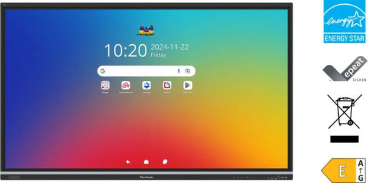 Viewsonic IFP7551 Display pizarrón interactivo 190.5 cm (75") 3840 x 2160 Pixeles Pantalla táctil Negro