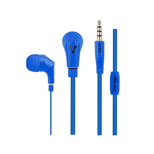 Audífonos Alámbricos Vorago EP-103 Manos Libres 3.5mm Color Azul