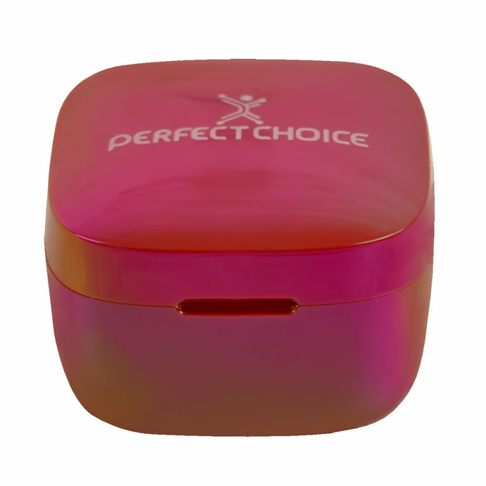 Audífonos Inalámbricos Perfect Choice TWS Brillantes Alcance de 10m Bluetooth Rojo
