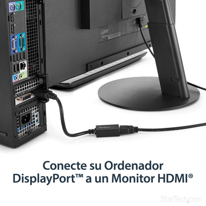StarTech.com DP2HDMI2 adaptador de cable de vídeo 0.21 m Negro