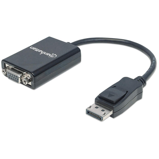 Adaptador Manhattan DisplayPort M a VGA H 15cm Activo Color Negro
