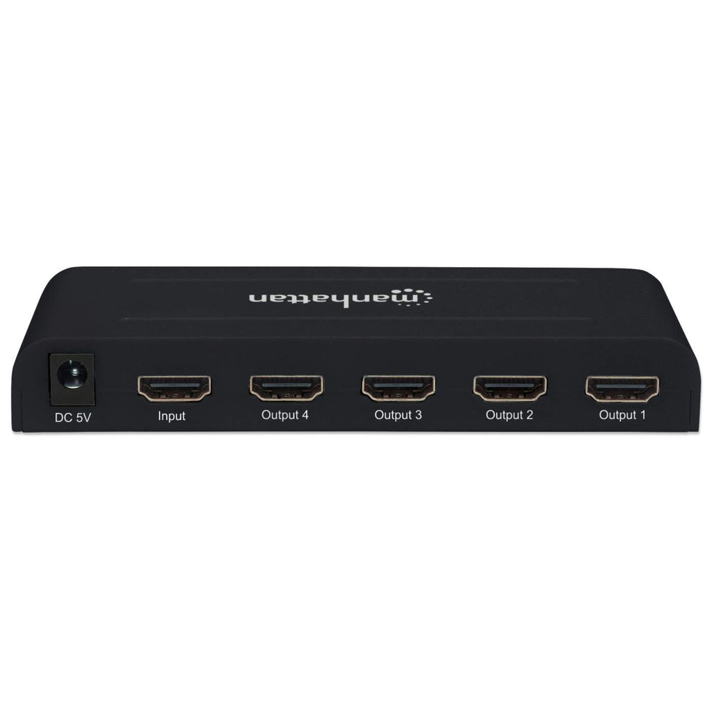 Video Splitter Manhattan HDMI 4K UHDTV 4 Puertos Color Negro