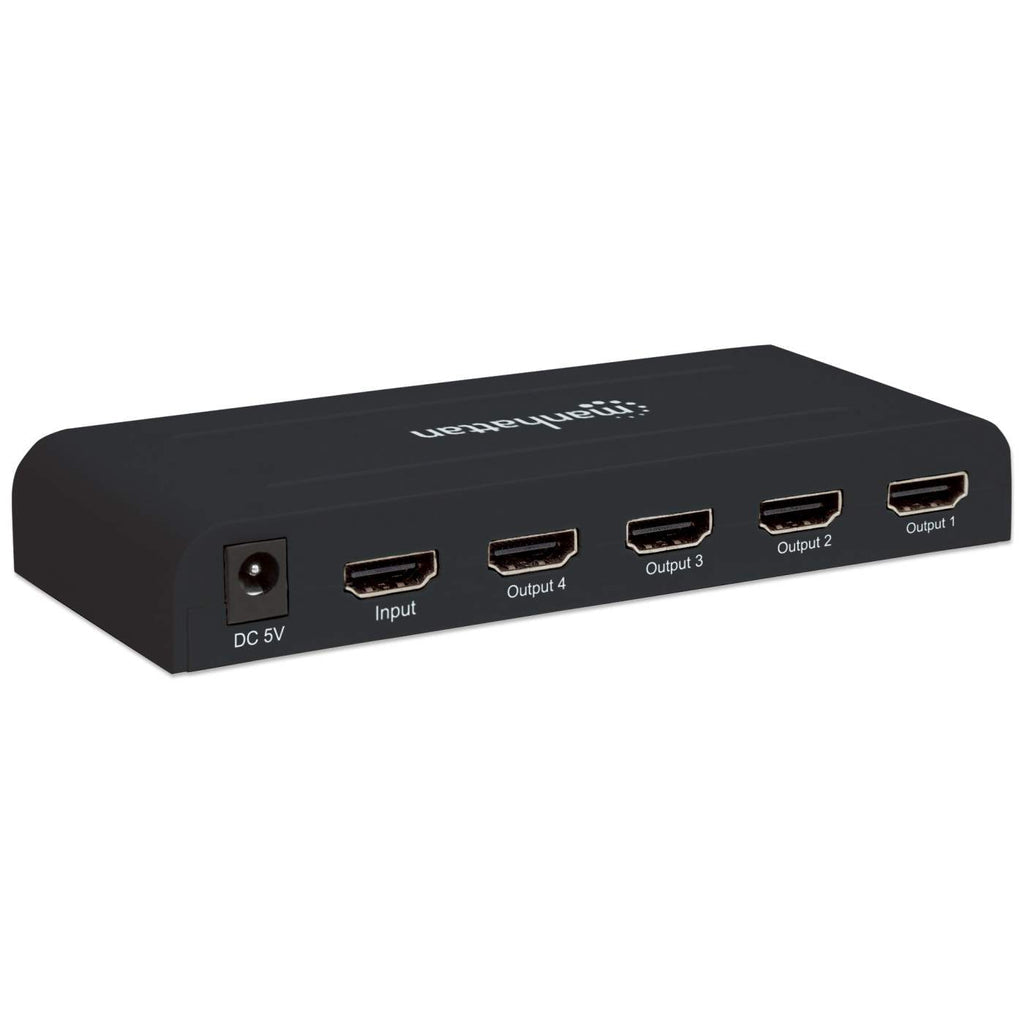 Video Splitter Manhattan HDMI 4K UHDTV 4 Puertos Color Negro