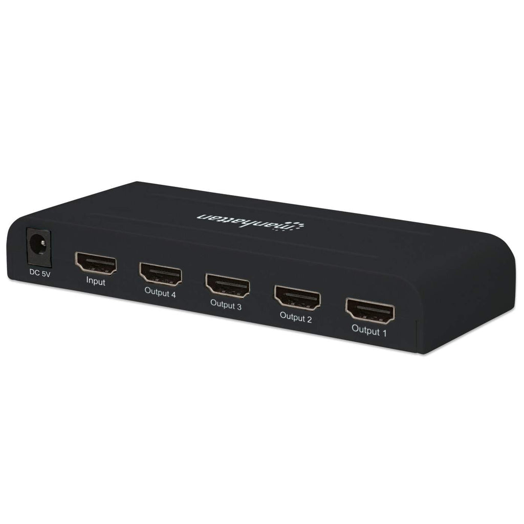 Video Splitter Manhattan HDMI 4K UHDTV 4 Puertos Color Negro