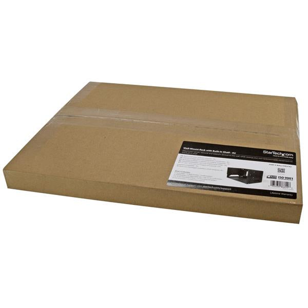 StarTech.com WALLSHELF4U armario rack Bastidor de pared Negro