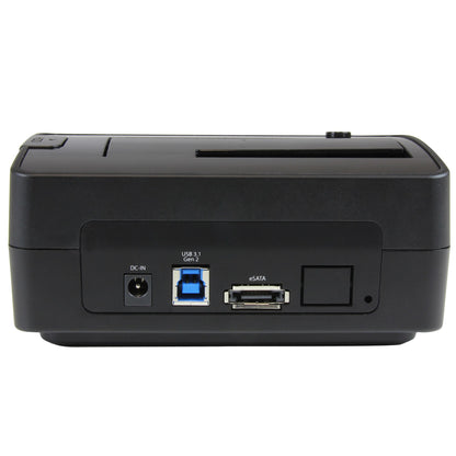 StarTech.com SDOCKU313E base de conexión para disco duro USB 3.2 Gen 2 (3.1 Gen 2) Type-B Negro