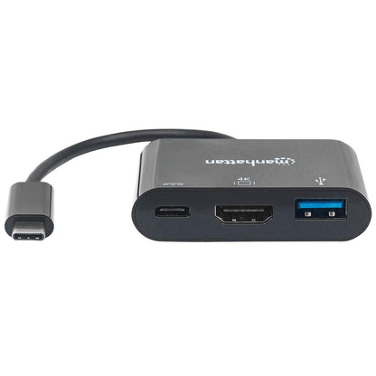 Docking Manhattan USB-C a HDMI Multipuertos Color Negro