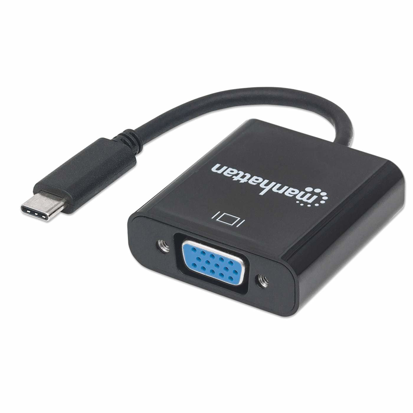 Convertidor Manhattan Video USB-C 3.1 a VGA-H Color Negro