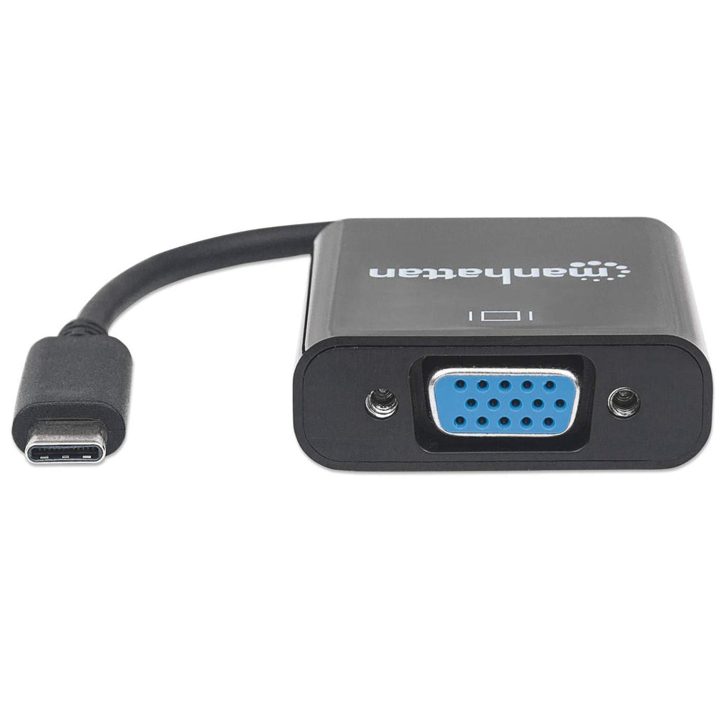 Convertidor Manhattan Video USB-C 3.1 a VGA-H Color Negro