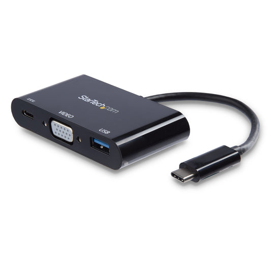StarTech.com CDP2VGAUACP base para laptop o replicador de puertos Alámbrico USB 3.2 Gen 1 (3.1 Gen 1) Type-C Negro