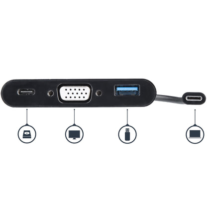StarTech.com CDP2VGAUACP base para laptop o replicador de puertos Alámbrico USB 3.2 Gen 1 (3.1 Gen 1) Type-C Negro