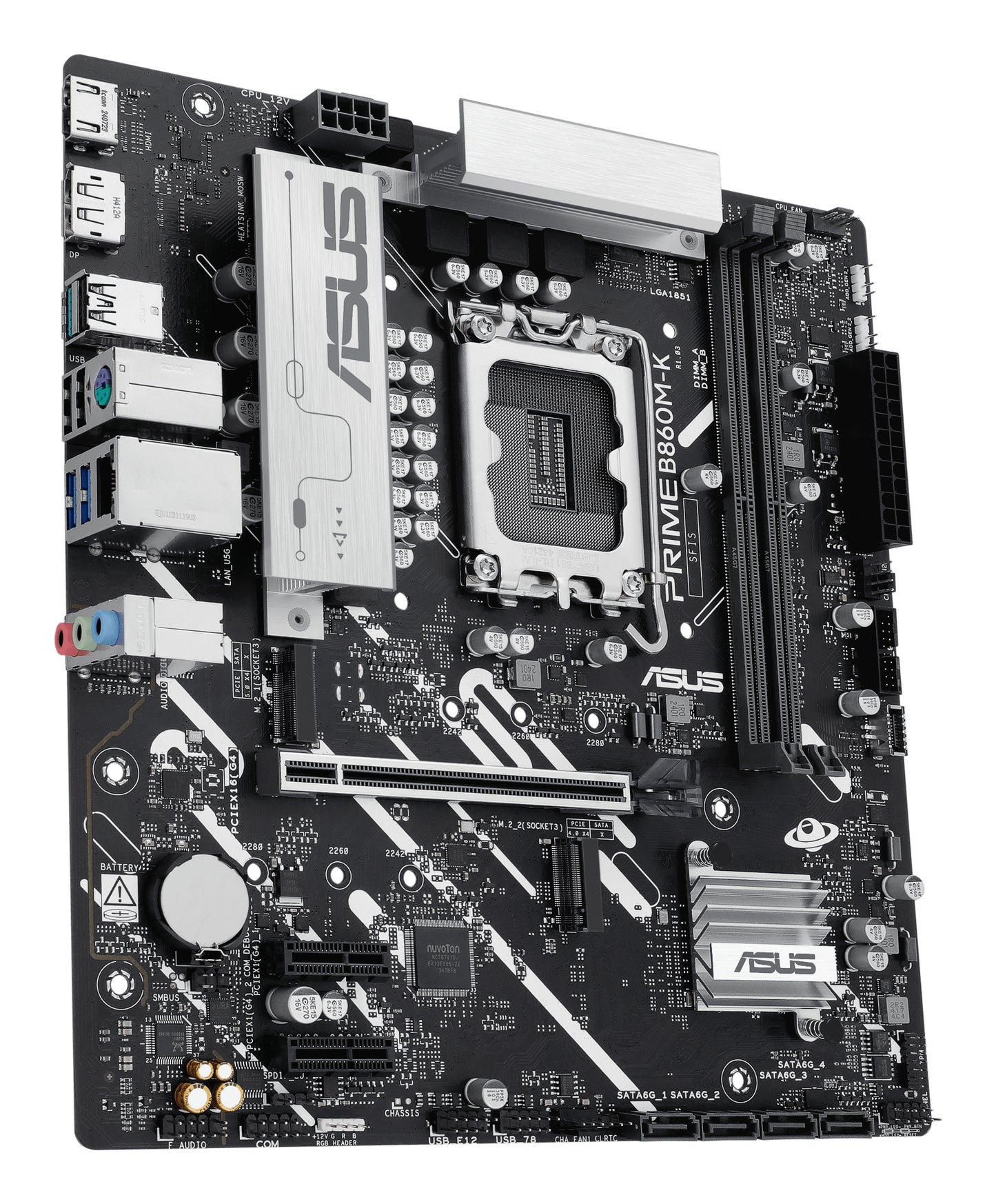 Tarjeta Madre Asus Prime B860M-K DDR5 S 1851 mATX 128GB DDR5 PCIe 5.0 1xPCIe 4.0 M.2 Aura Sync