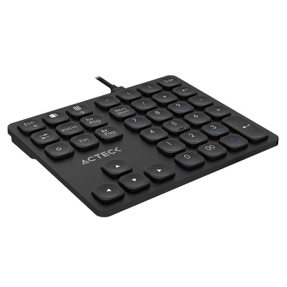 Teclado Numérico Acteck Multidispositivo Inspire Pad Pro TN480  / 2.4 MHz + 2 modos BT  Recargable / Advanced Negro