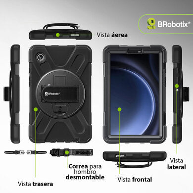 BRobotix Funda Uso Rudo de TPU para Tablet Galaxy Tab A11 8.7", Negro 22.1 cm (8.7") Parachoques