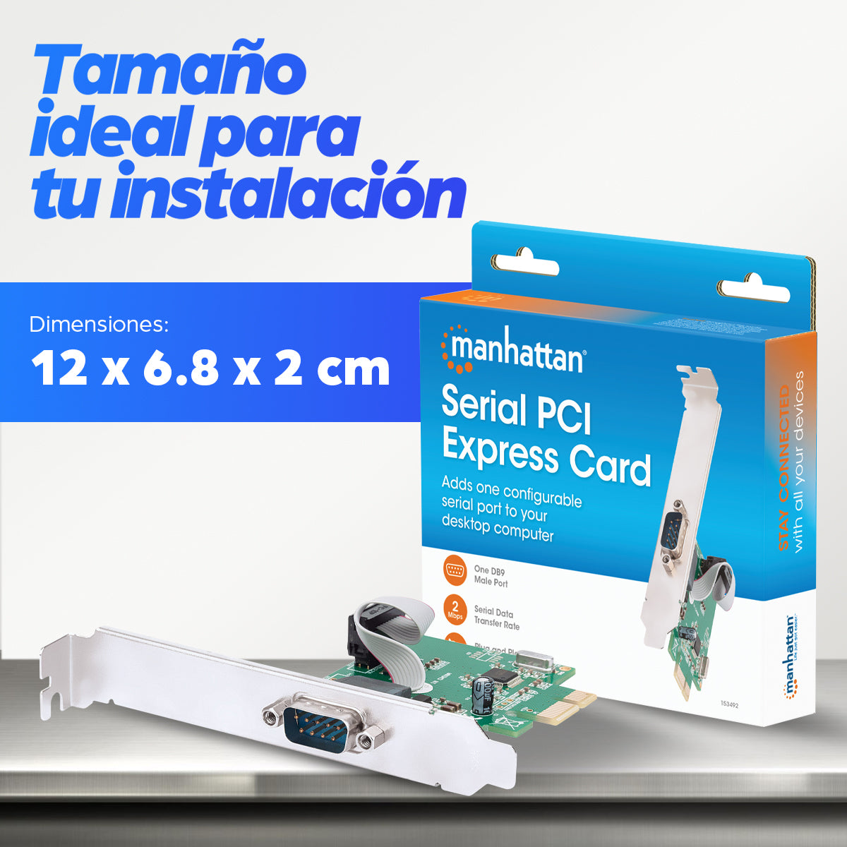 Manhattan 153492 tarjeta o adaptador de interfaz Interno RS-232