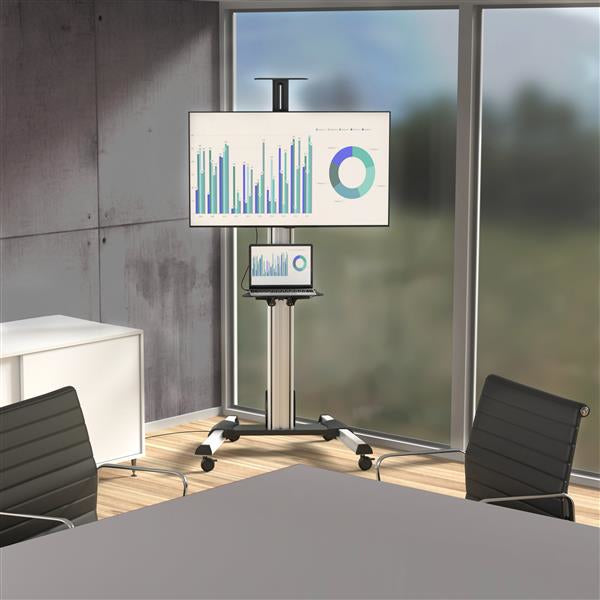 StarTech.com STNDMTV70 soporte para pantalla de señalización 190.5 cm (75") Negro, Acero inoxidable