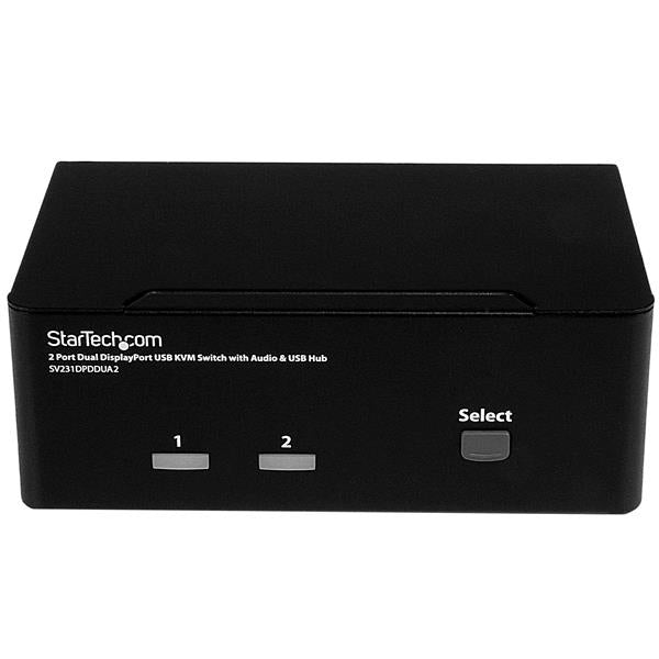 StarTech.com SV231DPDDUA2 interruptor KVM Negro