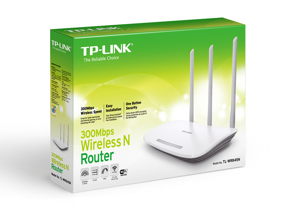 TP-Link TL-WR845N router inalámbrico Ethernet rápido Banda única (2,4 GHz) Blanco