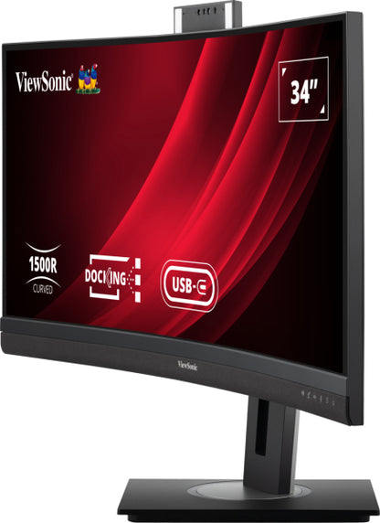 Viewsonic VG3457CV monitor de computadora 86.4 cm (34") 3440 x 1440 Pixeles UltraWide Quad HD LED Negro