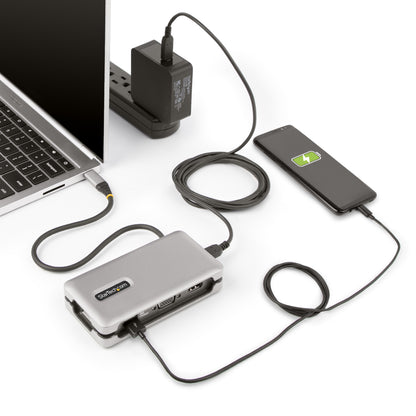StarTech.com DKT31CVHPD3 base para laptop o replicador de puertos Alámbrico USB 3.2 Gen 2 (3.1 Gen 2) Type-C Gris