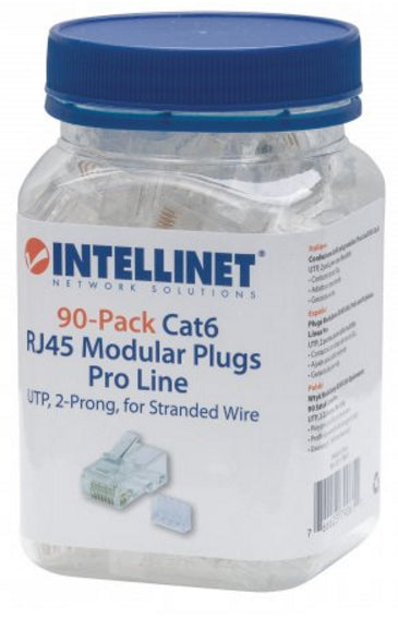 Intellinet 790611 conector RJ-45 Transparente, Blanco