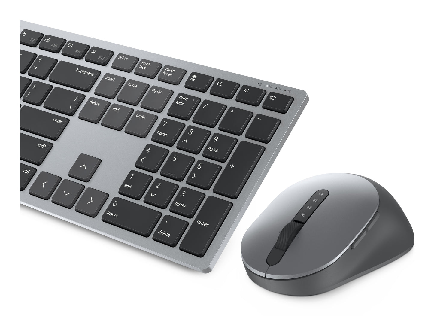 DELL KM7321W teclado Ratón incluido Oficina RF inalámbrico + bluetooth Gris, Titanio