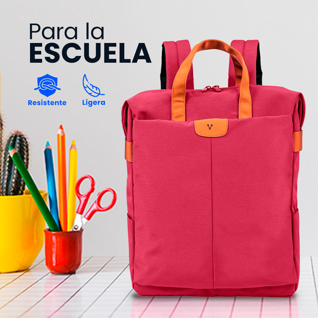 MOCHILA VORAGO BP-301 VINTAGE DOBLE USO LAPTOP 15.6 MARRON